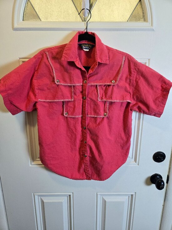 Panhandle Slim Other - Panhandle Slim Men's Medium Western Snap Shirt Red Made USA Vintage